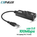 Wired USB 3.0 To Rj45 Lan Ethernet Adapter 100Mbps Usb3.0 Gigabit Network Cable for Xiaomi MiBox Windows10 Card | SAMAG