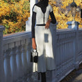 2024 Summer Women White long Skirt Suit Short Sleeve V-neck crop top pleated set elegant dress 2 piece skirt set Plus Size S-3XL