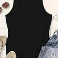 Nope Not Today Letter Print Women Tank Top Sleeveless Casual Summer New Crew Neck Tops for Women Clothes