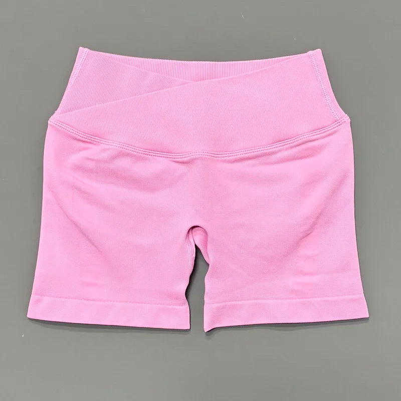 HISTELLO Vision Shorts Women Seamless Cross Waist Yoga - View 16 | SAMAG