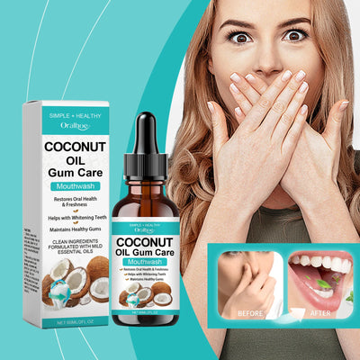 Coconut Mint Pulling Oil Mouthwash Alcohol-Free Teeth | SAMAG