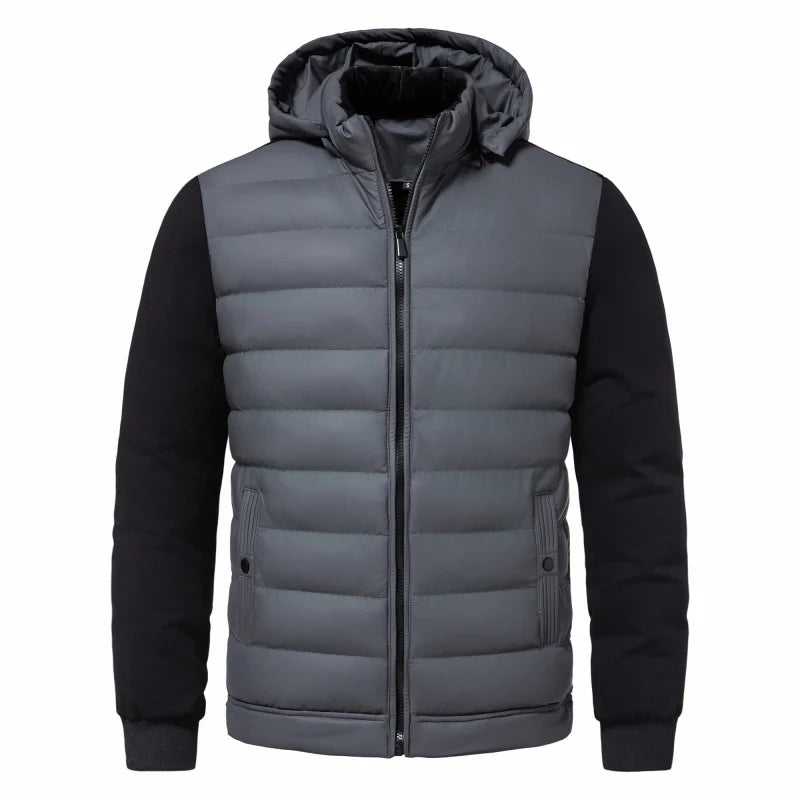 Men Lightweight Cotton Parkas Men Hooded Youth Casual Versatile Short Jacket Men Autumn and Winter Snow Clothing Thermal Jacket