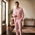 3 Pieces Linen Breathable Suit Separates Blazer with Vest Pants for Men Summer Beach Wedding Casual Party Suits for Men Suits