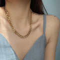Hiphop Heavy Cuban Link Chains Necklaces Male Gold Color Stainless Steel Long Neck Necklace For Men Women Jewelry 2023 Collares