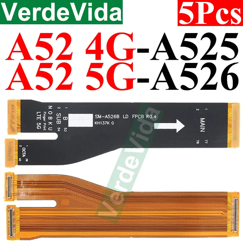 5pcs Main Motherboard Connector Board Ribbon Flex Cable For Samsung A33 A53 A15 A25 A35 A55 A24 A34 A54 A22 A32 A52 A72 Cable