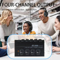 MX400 Mini 4-Channel Audio Mixer Ultra Compact Sound Low Noise With Power Adapter DJ Karaoke Audio Mixer Headphone Amplifier ﻿