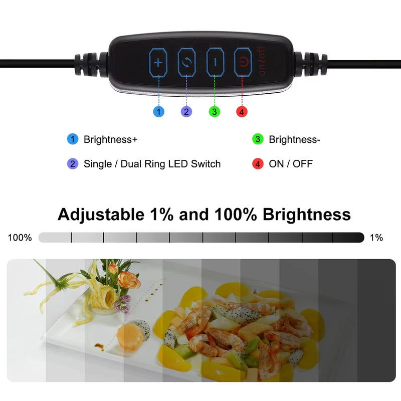 LED Photo Studio Light Box Kit 12"x12" with 120pcs LEDs 6 Backdrops for Photography Portable Dimmable Versatile