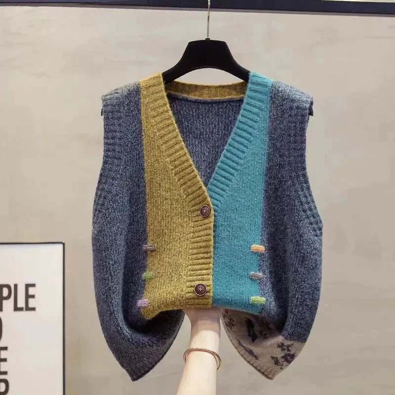 Sweater Knit Cardigan Spring Autumn Women Vest - View 3 | SAMAG