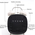 Voice Control Digital Alarm Clock Double Bell Super Loud for Heavy Sleeper Night Mode 12/24H Night Anti-disturb Table LED Clock