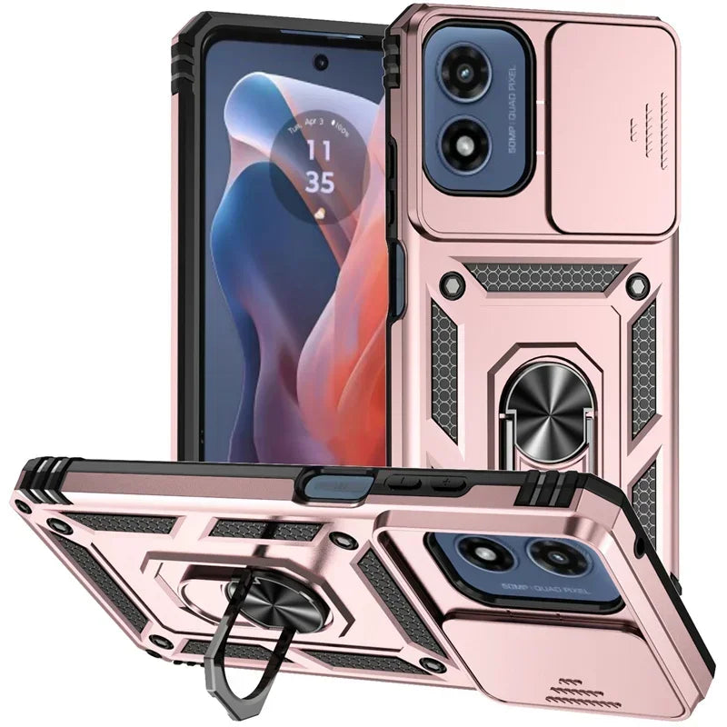 Armor Shockproof Case For Motorola G67 G77 G06 Power G56 G86 G05 G15 G35 G55 G75 5G G85 G04S E15 Cover Ring Holder Coque