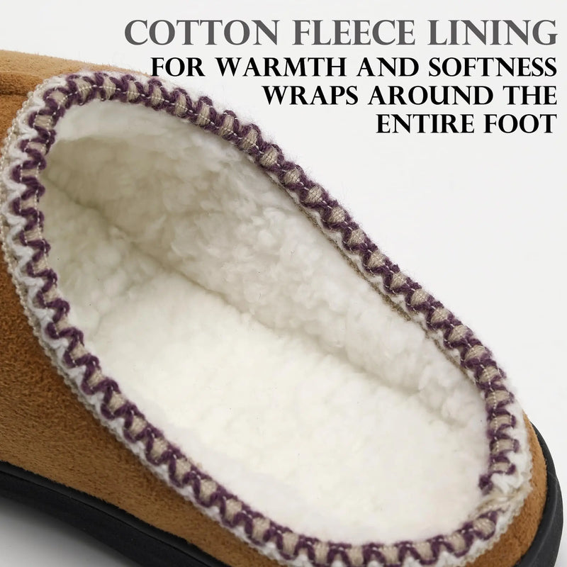 Asgard Plush Cotton Slippers For Men Winter Indoor Warm Anti-Slip Home Shoes Women Soft Memory Foam Furry Slides Bedroom Slipper