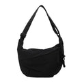 Casual Canvas Crossbody Bags Korean Simplified Large Capacity Sports Hobos Bag Solid Color Lightweight Dumpling Bag Women