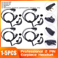 1-5PCS 2 Pin Walkie Talkie Headsets Earpiece Headset PTT MIC for BAOFENG 480 490 320 V6 V7 V8 658 520 530 999 888 777 666S 777S