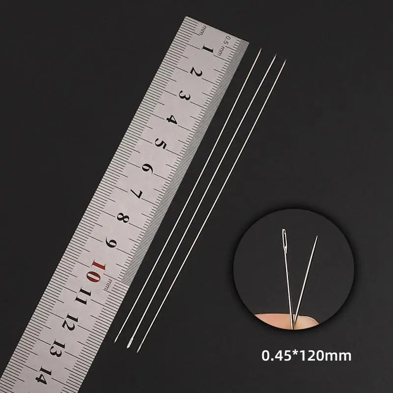 30pcs Metal Beading Needles For Beads Necklace Bracelet Tools Stainless Steel Self Threading Needle Pins For Jewelry Supplies