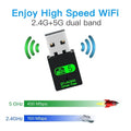 2in1 USB WiFi Bluetooth Wireless Adapter 600Mbps Dongle Dual Band 2.4G+5GHz High - Speed Network Card 150M - Visuel 2 | SAMAG