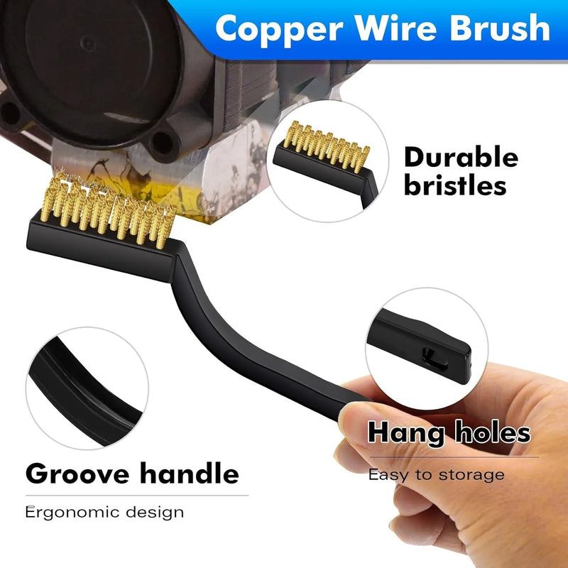 3D Printer Nozzle Cleaning Kit with Storage Case, 0.4mm Cleaning Needles Copper Wire Brush Soft Handle Tool for 1.75mm Nozzles