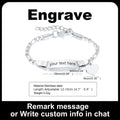 Customized Heart Bracelet for Little Girl Boy, Engravable ID Name Bracelet, Personalized Stainless Steel Chain Birthday Gift