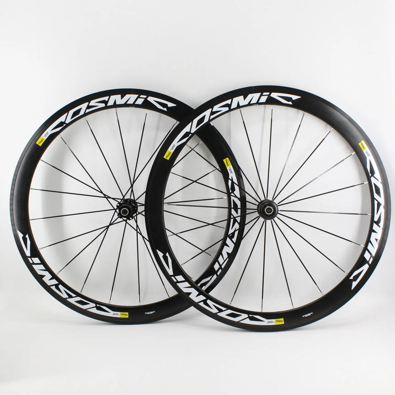 New White Black Gray 700C 50mm Road bike alloy bicycle wheelset clincher rims V Disc brake Thru Axle center lock hubs wheels