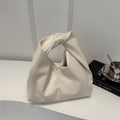New PU Leather Tote Bags for Women Luxury Niche Design Hobo Bag Women Handbag Simple Pleated Stylish Clutch Bag