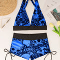 Square Neck Modest Bikini Set With Skull Print | SAMAG