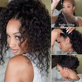 360 Deep Wave Frontal Wig Deep Curly Full Lace Front Human Hair 100% Wigs for Women Wear Go Glueless Curly Wigs With Drawstring