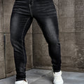Men Jeans Denim Pants Clothing Trousers Casual Black | SAMAG