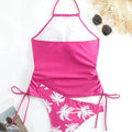Sexy Solid Print Tankini Set Tied Halter Bikini Swimsuit | SAMAG