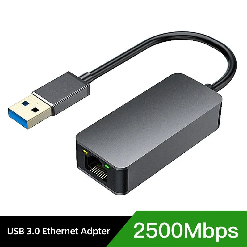 2500Mbps USB 3.0 Wired TypeC To Rj45 Lan Ethernet Adapter RTL8156 Network Card for PC Macbook Windows - Visuel 7 | SAMAG
