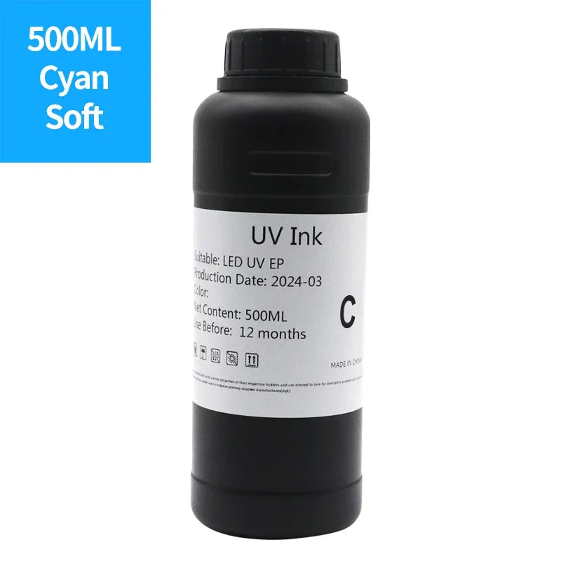 DAT 500ML UV Ink LED Ink Compatible For Epson i3200 i1600 XP600 L800 L805 L1800 TX800 1390 DX5 DX7 printhead UV Flatbed UV Ink