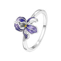 Orstarry S925 Sterling Silver Blue Butterfly Insect Closed Ring For Women Original Finger Jewelry Party - Visuel 18 | SAMAG