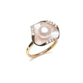 Genuine Favourite 925 Sterling Silver Pearl Ring Woman,White Black Natural Freshwater Adjustable Pearl Ring Wife Mother Gifts