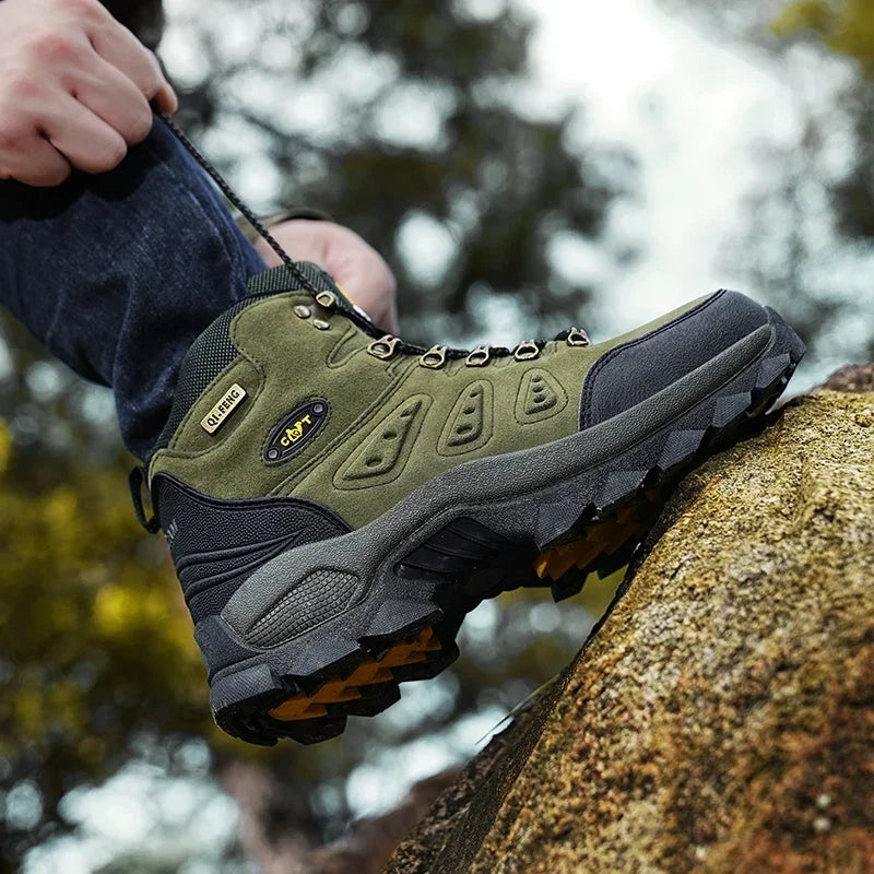 PLUS SIZE Unisex High-Top Adventure Sneakers Durable Grip Non-Slip Lace-Up Comfort Ideal for Outdoor Hiking Boots Men Footwear