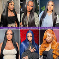 40 Inch 220 Density 5x5 Glueless Lace Frontal Wig for Women Brazilian Wigs Human Hair 13x6 13x4 Bone Straight HD Lace Front Wigs