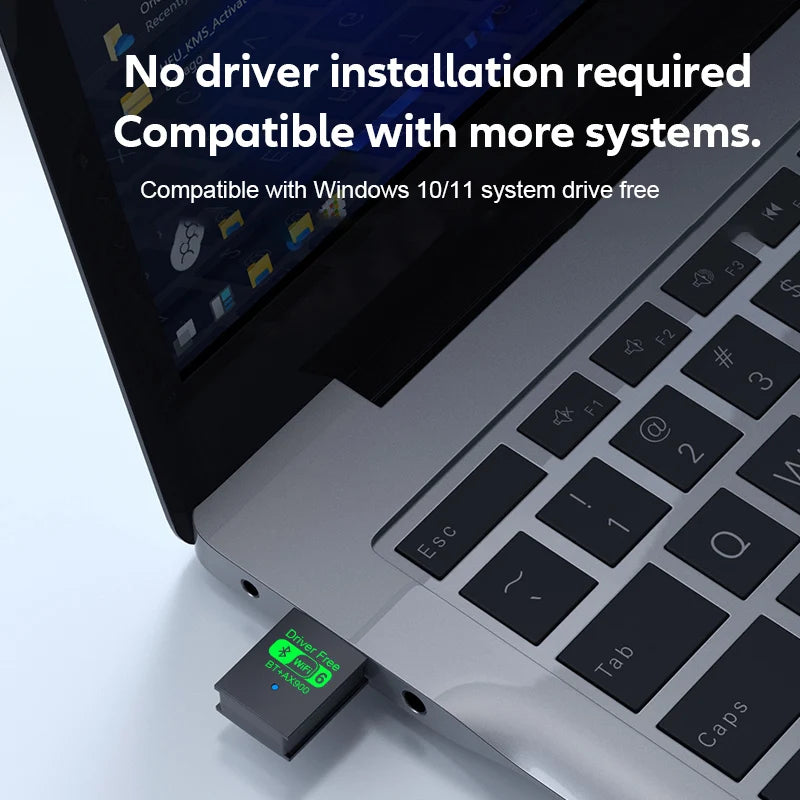 2 IN 1 WIFI6 AX900 USB WiFi Bluetooth 5.4 Wireless Adapter Dual Band 2.4G+5GHz 900Mbps Network Card - Visuel 6 | SAMAG