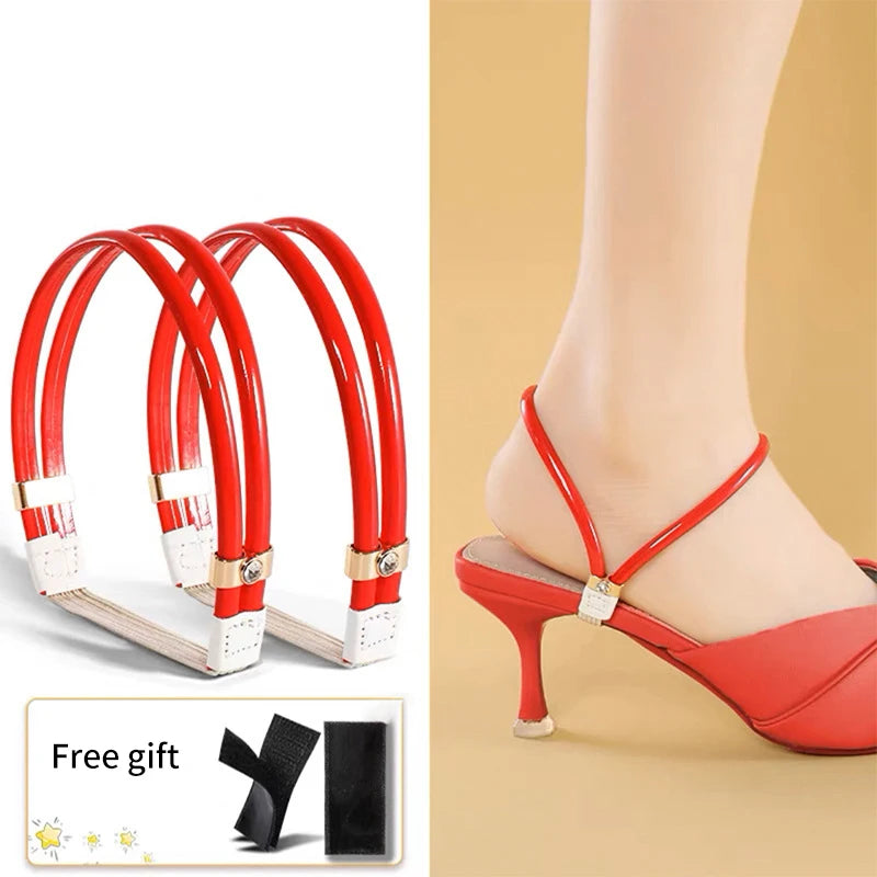Ankle Holding Loose Anti-skid Bundle Laces Tie Straps Band Women Rhinestone Shoelaces Free Triangle Bundle High Heels Shoe Belt