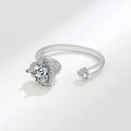 VENTFILLE 925 Sterling Silver Sunflower Diamond Zircon Rotatable Ring For Women Gift Relieve Stress Ring Jewelry Wholesale