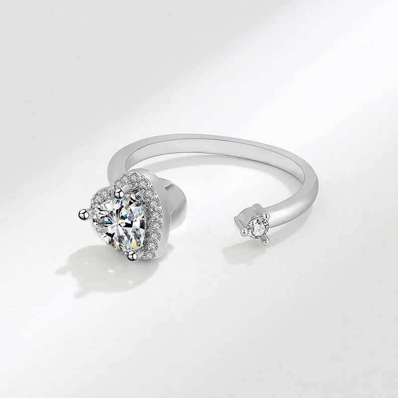 VENTFILLE 925 Sterling Silver Sunflower Diamond Zircon Rotatable Ring For Women Gift Relieve Stress Ring Jewelry Wholesale