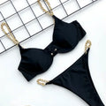 Sexy Metal Chains Underwired Bikini Women Swimsuit Female | SAMAG