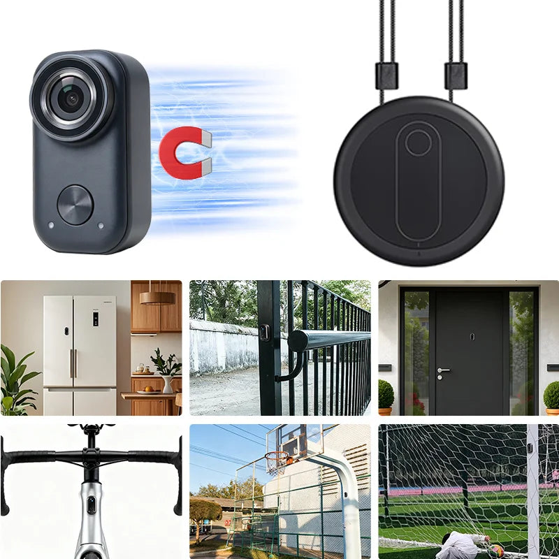 4K HD Motorcycle Mini Camera Magnetic 6-axis EIS Wifi Thumb Camera Waterproof Sport Cam with Charging Case Video Record Viipulse