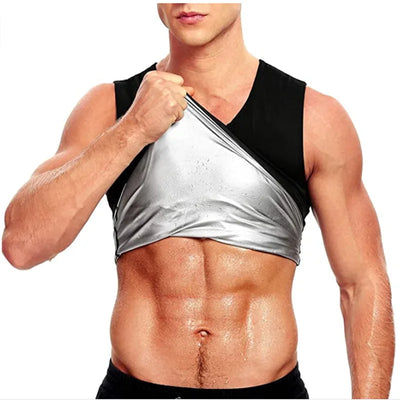 Men's Shapewear Coated Silver Vest Exercise slimming | SAMAG