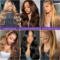 P4/27 Body Wave Highlight Lace Wigs Pre-plucked Human Hair 13X6 HD Lace Frontal Wigs 220 Density 13x4 Transparent Front Lace Wig