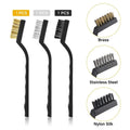 3PCS Hard Bristles Brush 3D Printer Nozzle Cleaner Tool Copper/Nylon/Steel Wire Cleaning Brushes for Ender-3/3 Pro Cr10S