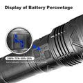 Powerful LED Flashlight Super Bright Spotlight Long Range Zoomable Lantern Emergency Torch Outdoor Tactical Lamp Power Display