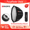 Triopo K2 55cm 65cm 90cm 120cm Quickly Release Bowens Mount Octagon Softbox + Honeycomb Grid Outdoor Soft Box for Flash