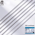 ORSA JEWELS 100% 925 Sterling Silver Link Chain Necklaces Minimalism Snake/Paperclip/Box/Figaro/Chopin/Cuban Chains 40-60cm