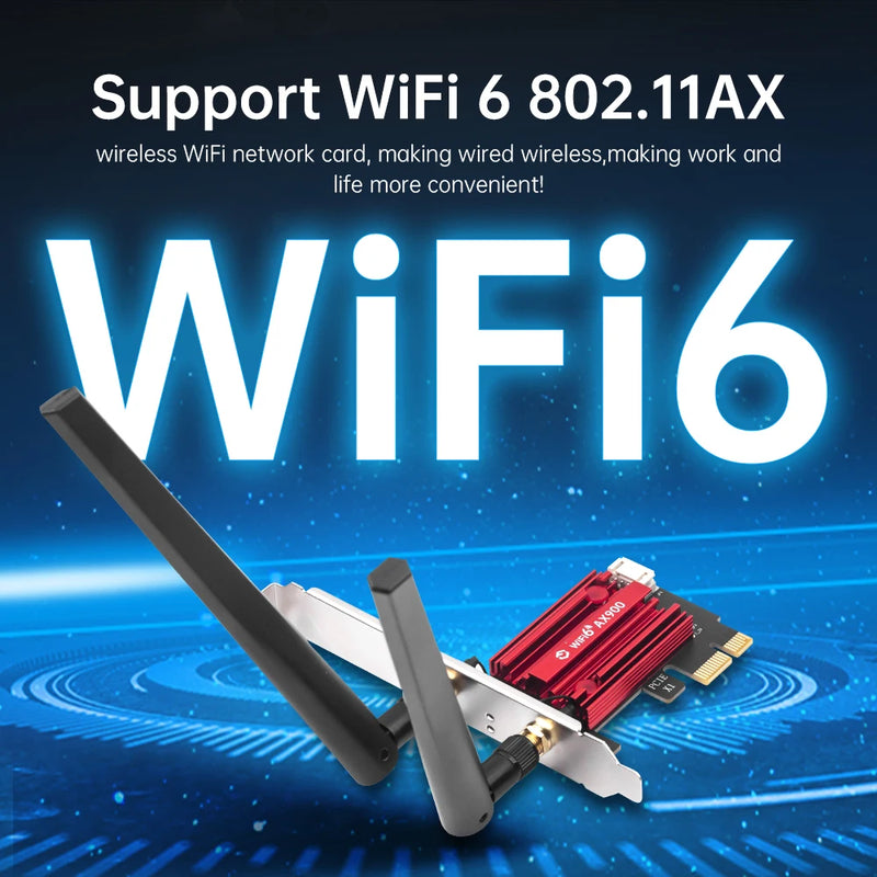 FENVI AX900 WiFi 6 PCI - E Adapter BT 5.4 900Mbps Dual Band 2.4GHz/5GHz 802.11AX Wireless Network Wi - Fi6 - Visuel 2 | SAMAG