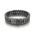 16mm Combining Fashion And Retro Elements Biker Chain Bracelet - Stainless Steel 316L - KB123643-BDJX