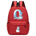 Xmas Snowman Alphabet A-Z Print Backpack for Toddler Girls Boys Schoolbag Holiday Lightweight Kindergarten Kid Daily School Bag