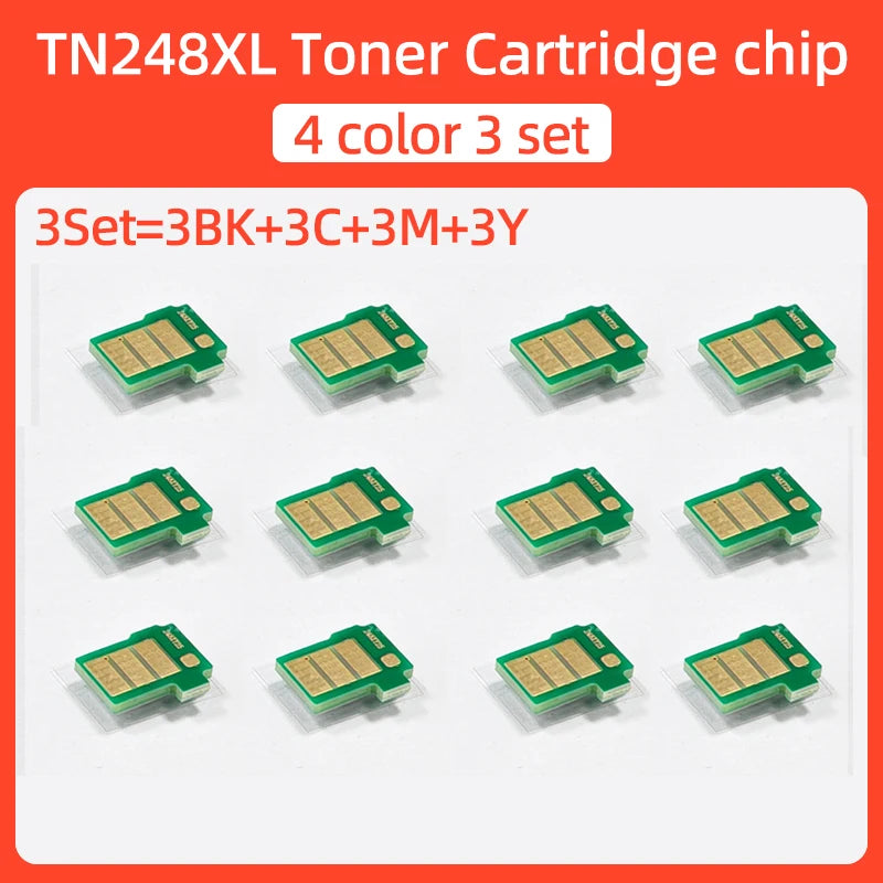 EUR TN248XL TN248 Toner Cartridge Chip Compatible For Brother DCP L3515CDW L3520CDW L3520 L3555CDW 3560 3740 3760 8340 8390 3720