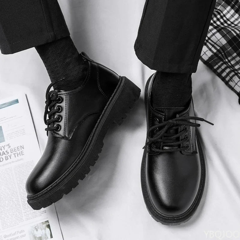 Business Office Formal Wear Casual Lace Up Men's Shoes Spring and Autumn Fashion New Breathable Anti Slip Men's Shoes 2026